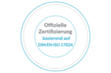 Offizielle Zertifizierung basierend auf DIN ISO 17024